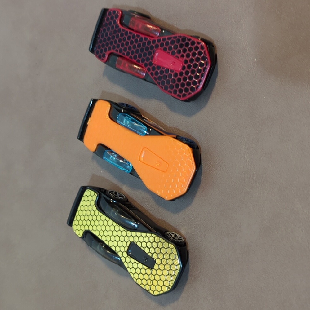 Hot Wheels solar reflex 2007 black gold red orange loose lot of 3